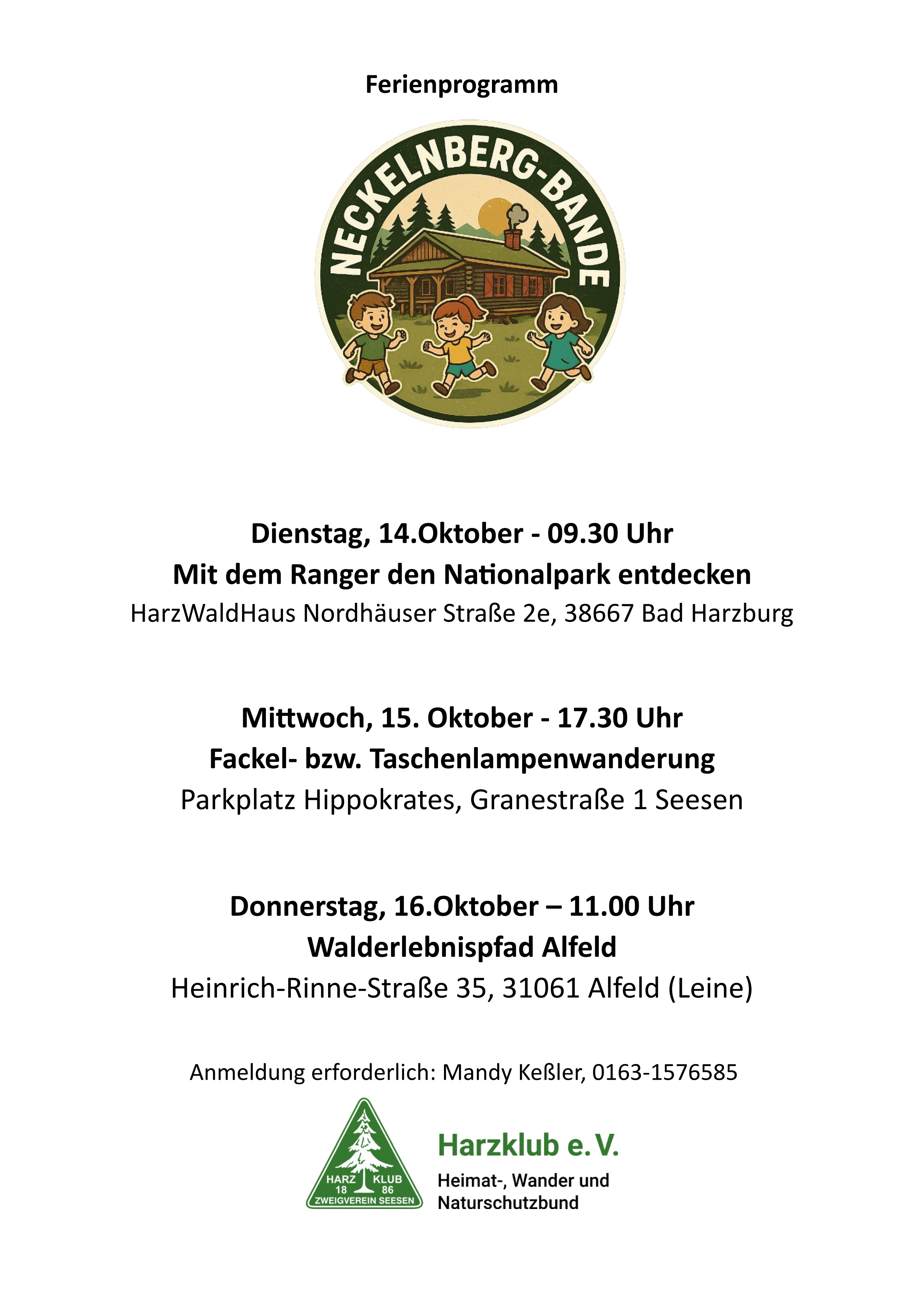 termine neckelnbergbande oktober